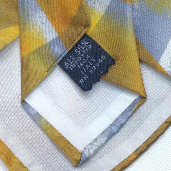 Vintage Silk Tie Necklace Artisan Italy Gold Silver Hue Upcycled Amber Jewel NEW - Picture 5 of 13